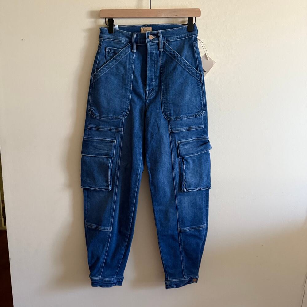 MOTHER The Curbside Barrel Cargo OPPOSITES ATTRACT Pants NWT Size 26 - Picture 2 of 8
